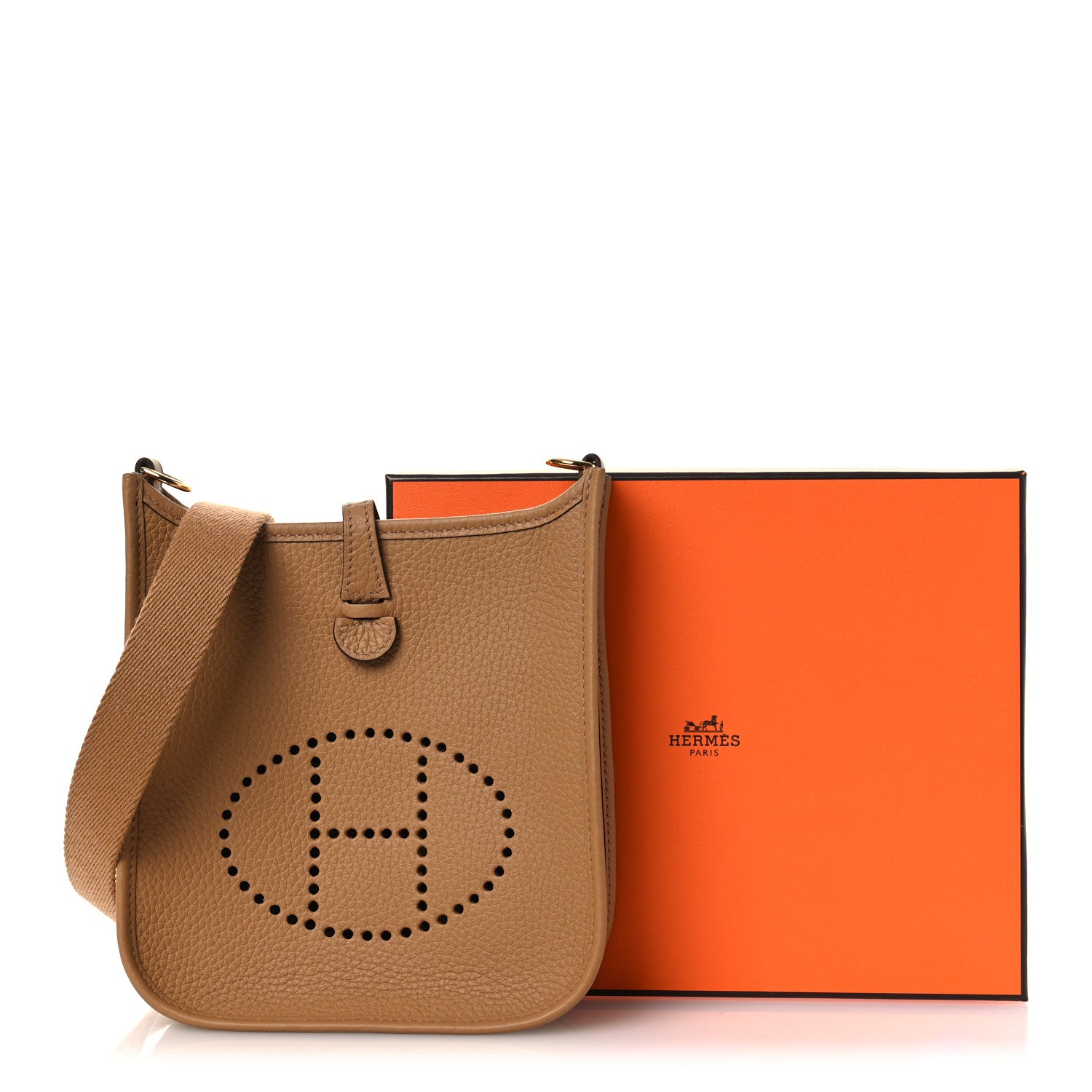 Hermes Taurillon Clemence Evelyne TPM Biscuit 11 of 11
