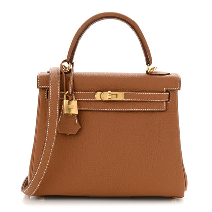Hermes Togo Kelly Retourne 25 Gold 1 of 11