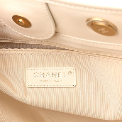 Chanel Aged Calfskin Small Charms Deauville Tote White 6 of 11