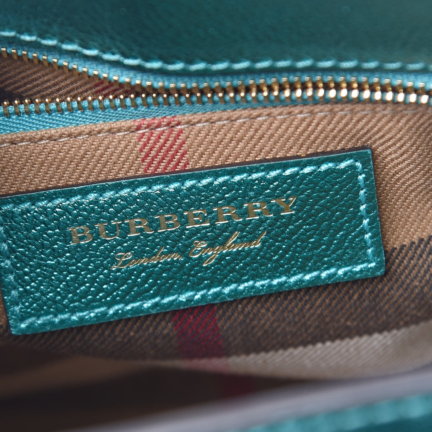 Metallic Soft Grain Calfskin Small Buckle Tote Emerald