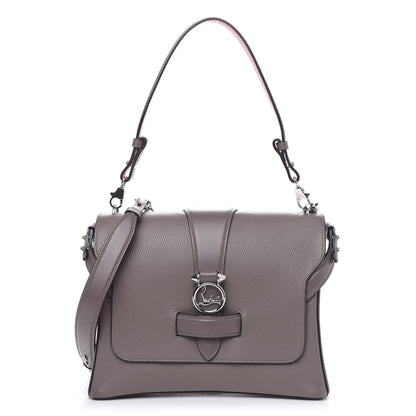 Christian Louboutin Pebbled Calfskin Medium Rubylou Shoulder Bag Storm 1 of 12