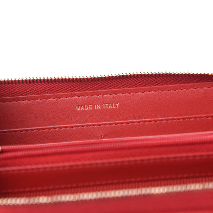 Chanel Caviar Quilted Large Gusset Zip Around Wallet Red 7 of 9
