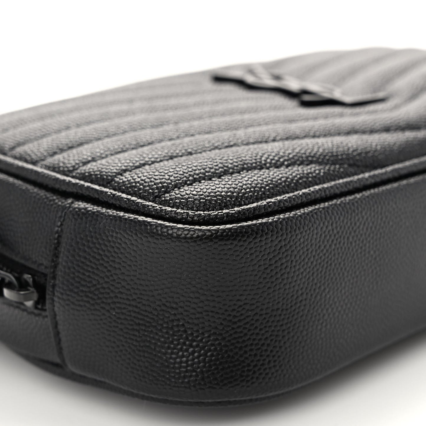 Grain De Poudre Matelasse Monochrome Monogram Mini Lou Camera Bag Black