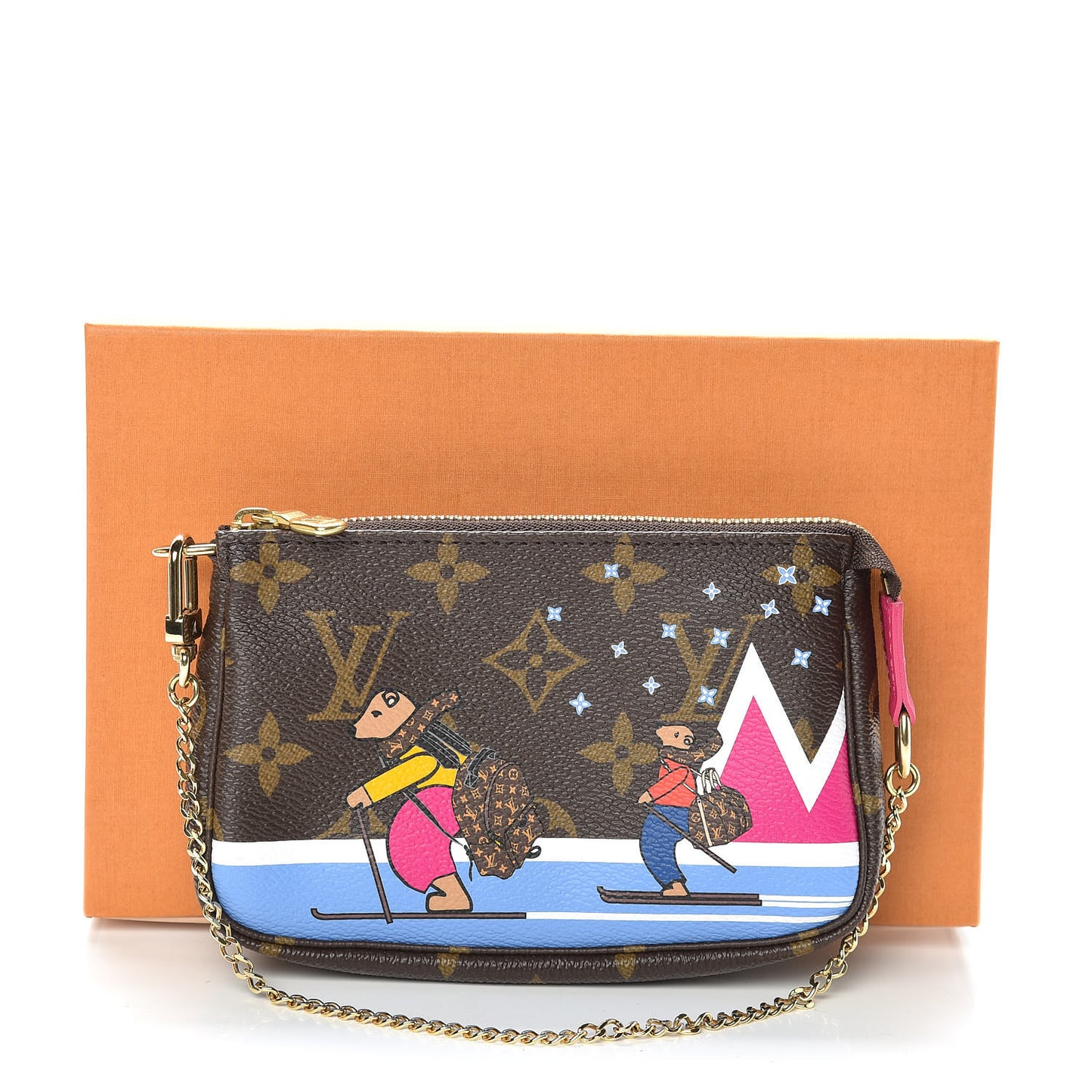 Monogram 2018 Christmas Animation Mini Bears Pochette Accessories