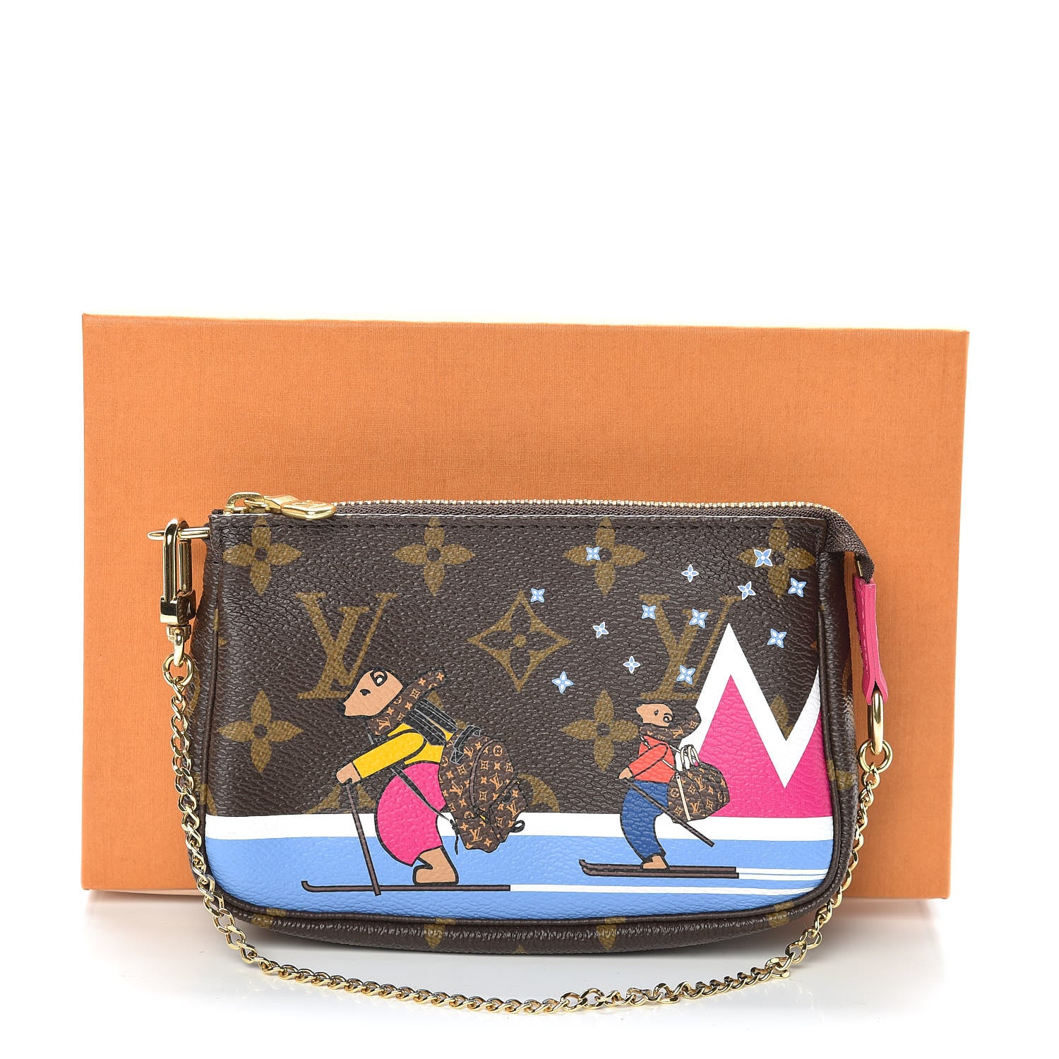 Louis Vuitton Monogram 2018 Christmas Animation Mini Bears Pochette Accessories 8 of 8