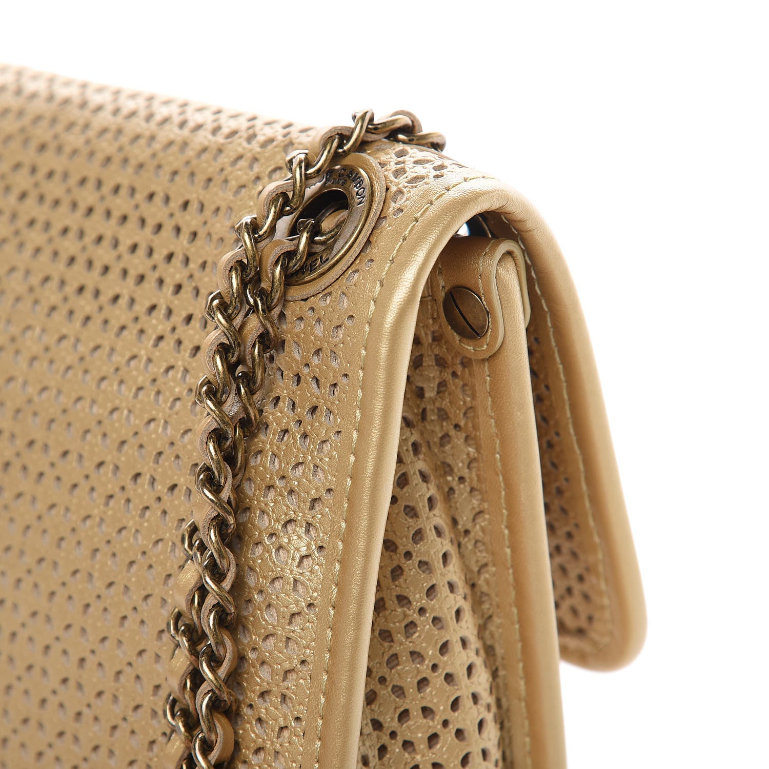 Chanel Metallic Perforated Calfskin Small Up In The Air Flap Gold 11 of 14