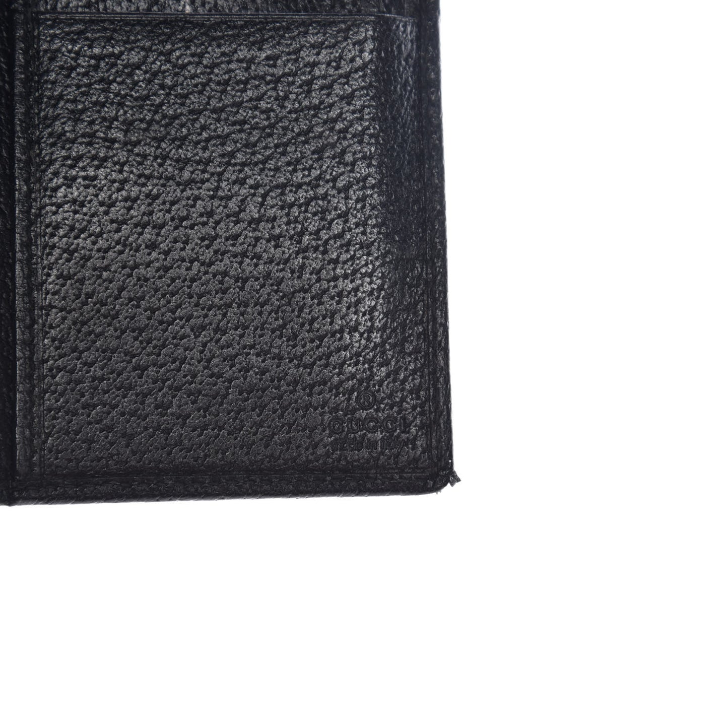 Monogram Metal Bar Chain Wallet Black