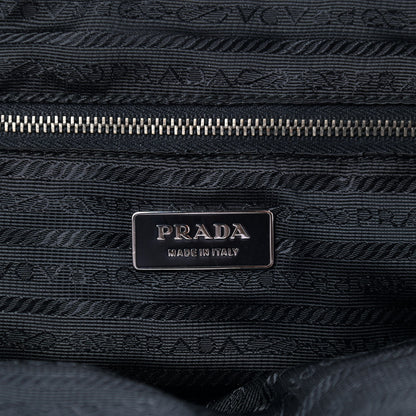 Prada Tessuto Nylon Soft Calfskin Shoulder Bag Ebano 6 of 10