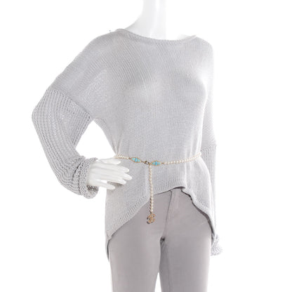 Chanel Pearl CC Belt Turquoise Burgundy 2 of 6