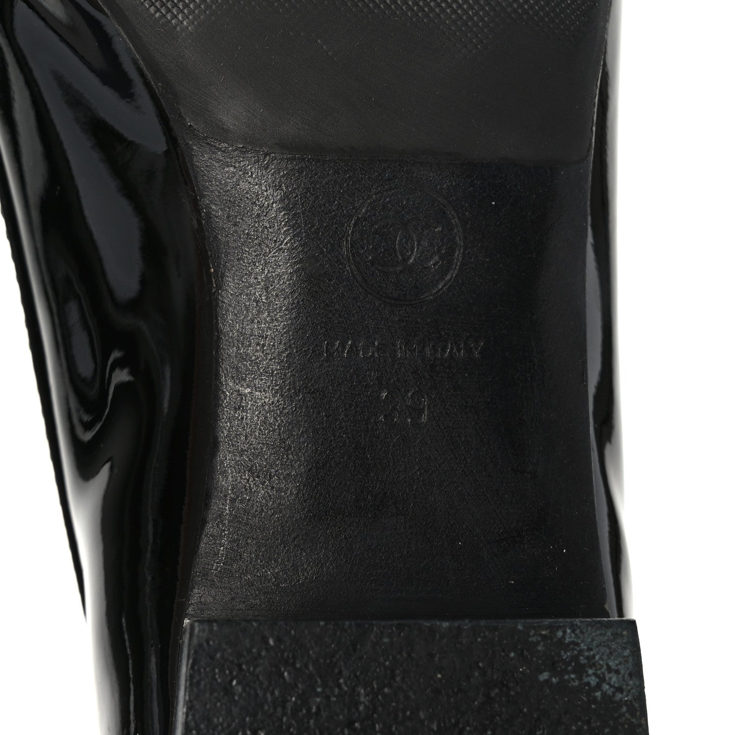 Chanel Patent Chain Loafers 39 Black 8 of 8