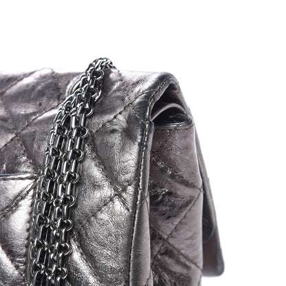 Chanel Metallic Aged Calfskin Quilted 2.55 Reissue 227 Flap Dark Silver 16 of 21
