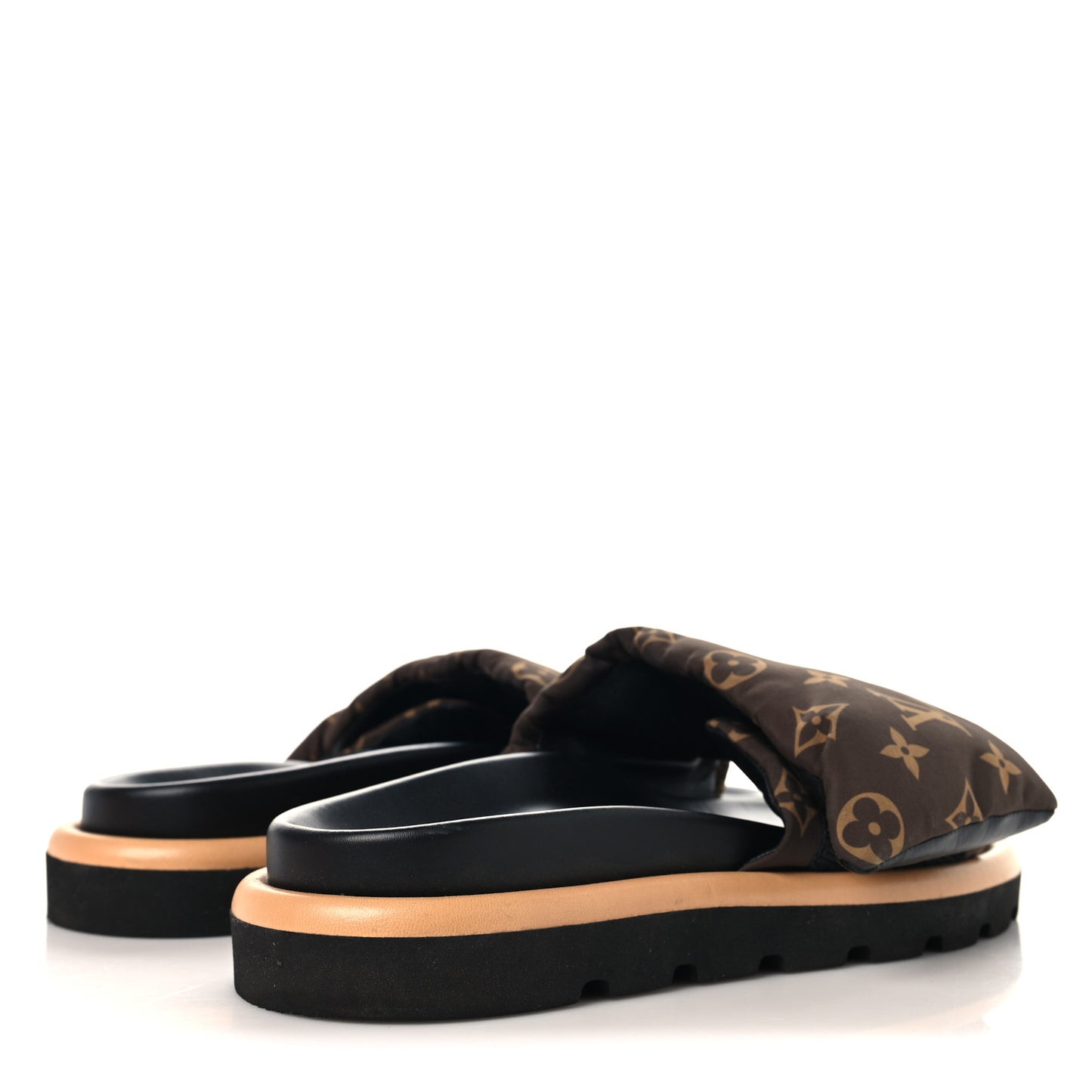Nylon Monogram Pool Pillow Comfort Mule 40 Cacao Brown