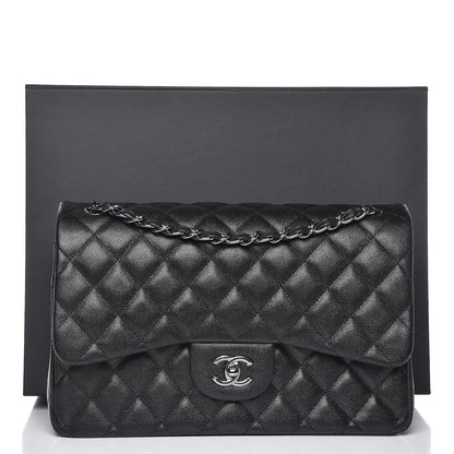 Chanel Iridescent Caviar Quilted Jumbo Double Flap Black 8 of 8