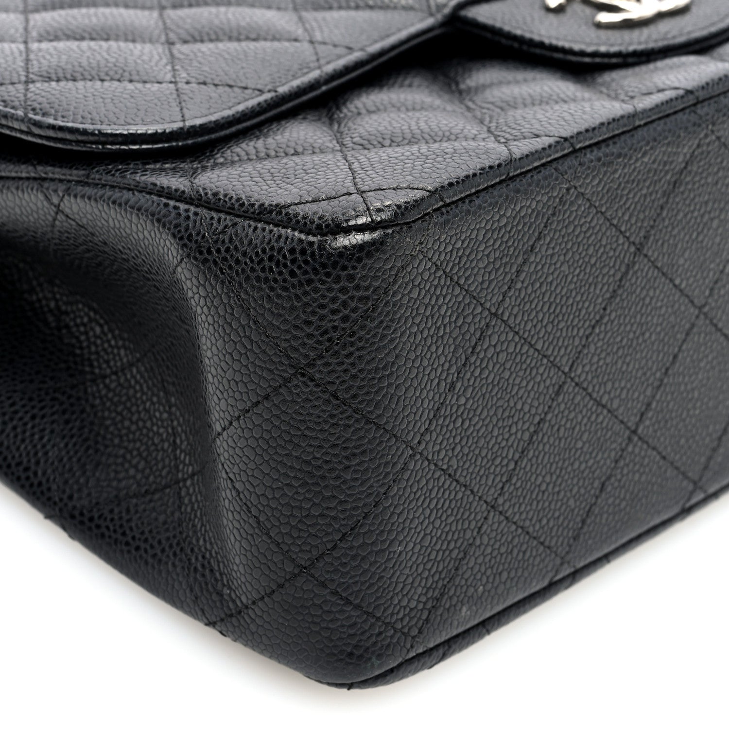 Chanel Caviar Quilted Jumbo Double Flap Black 9 of 10