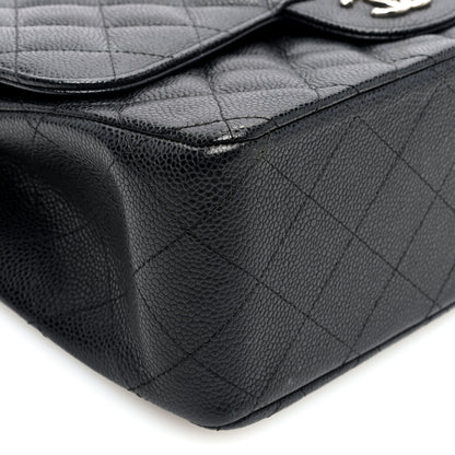 Chanel Caviar Quilted Jumbo Double Flap Black 9 of 10