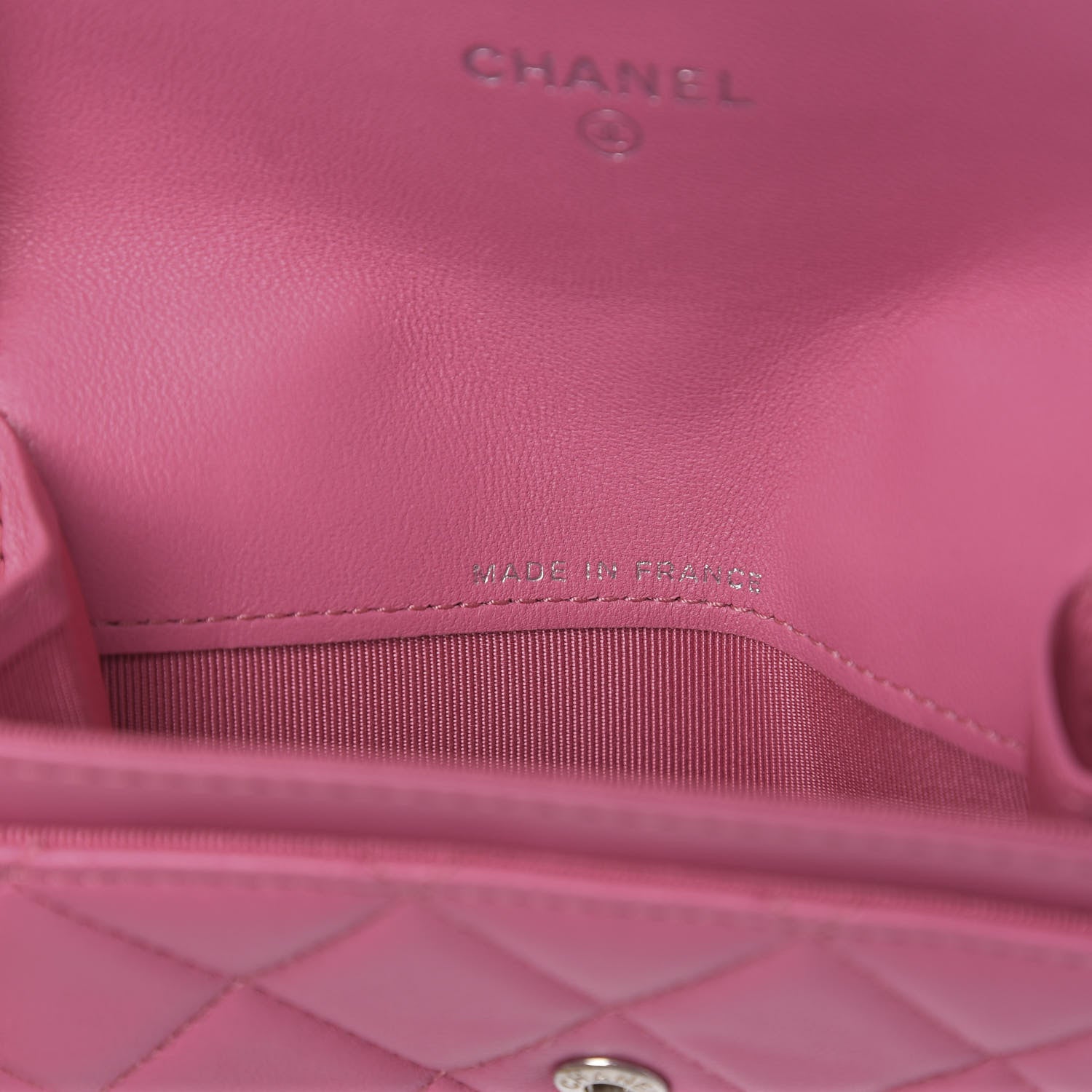 Chanel Lambskin Quilted Flap Card Holder Pink 7 of 9