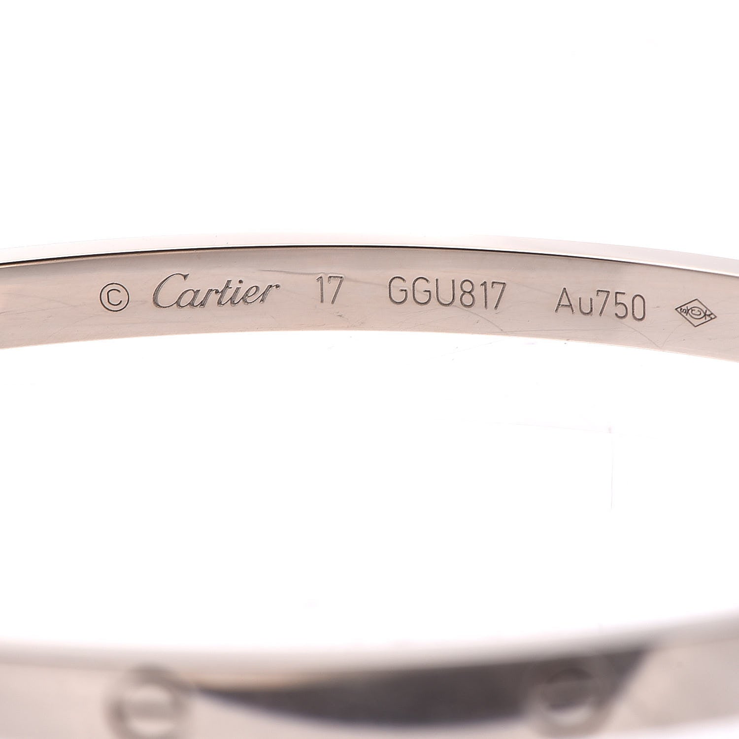 Cartier 18K White Gold Small LOVE Bracelet 17 3 of 4
