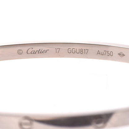 Cartier 18K White Gold Small LOVE Bracelet 17 3 of 4