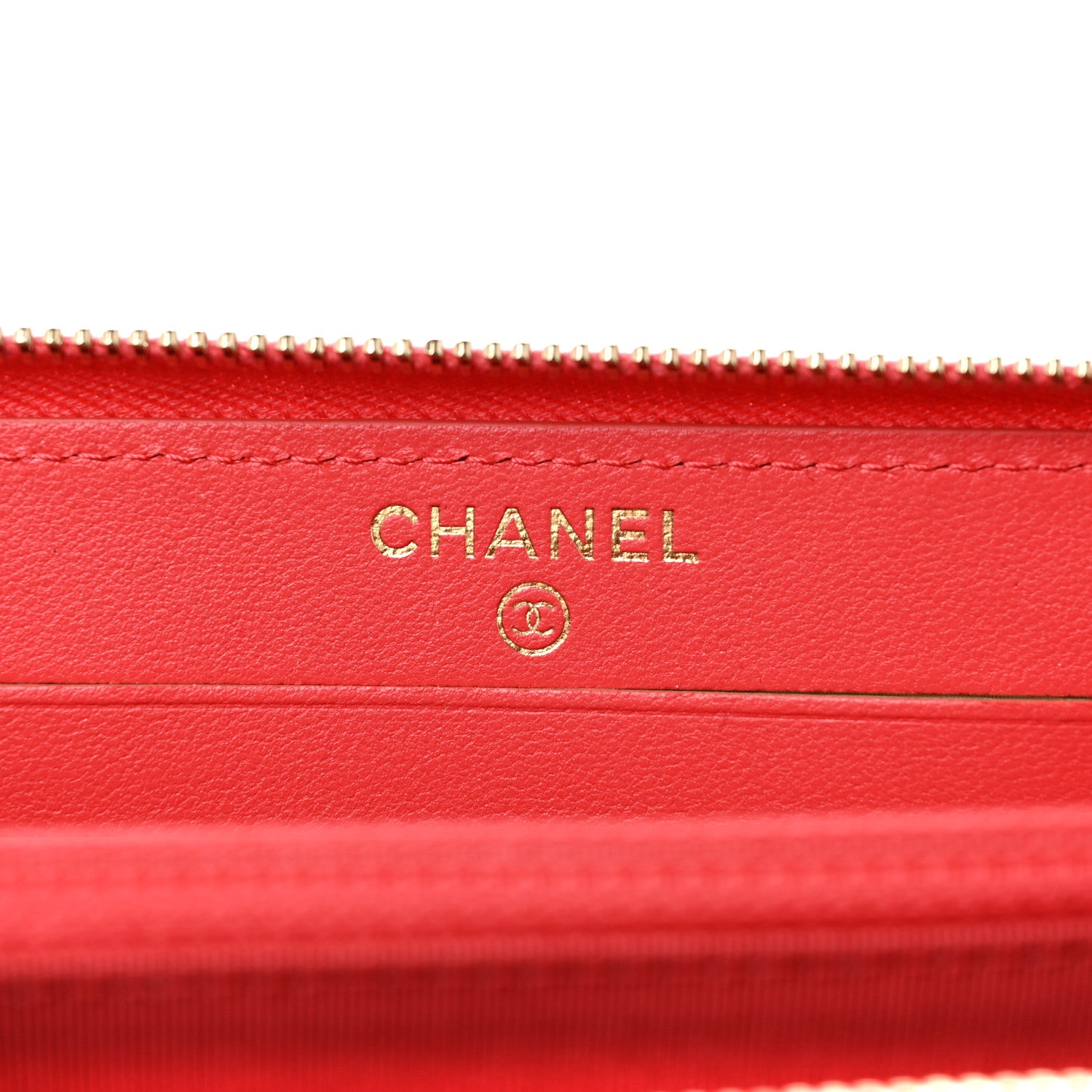 Chanel Lambskin Quilted Small Zip Around Wallet Coral 6 of 10