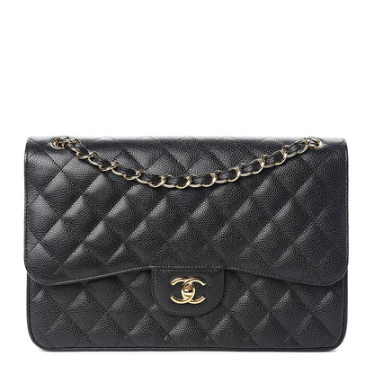 Chanel Caviar Quilted Jumbo Double Flap Black 1 of 10