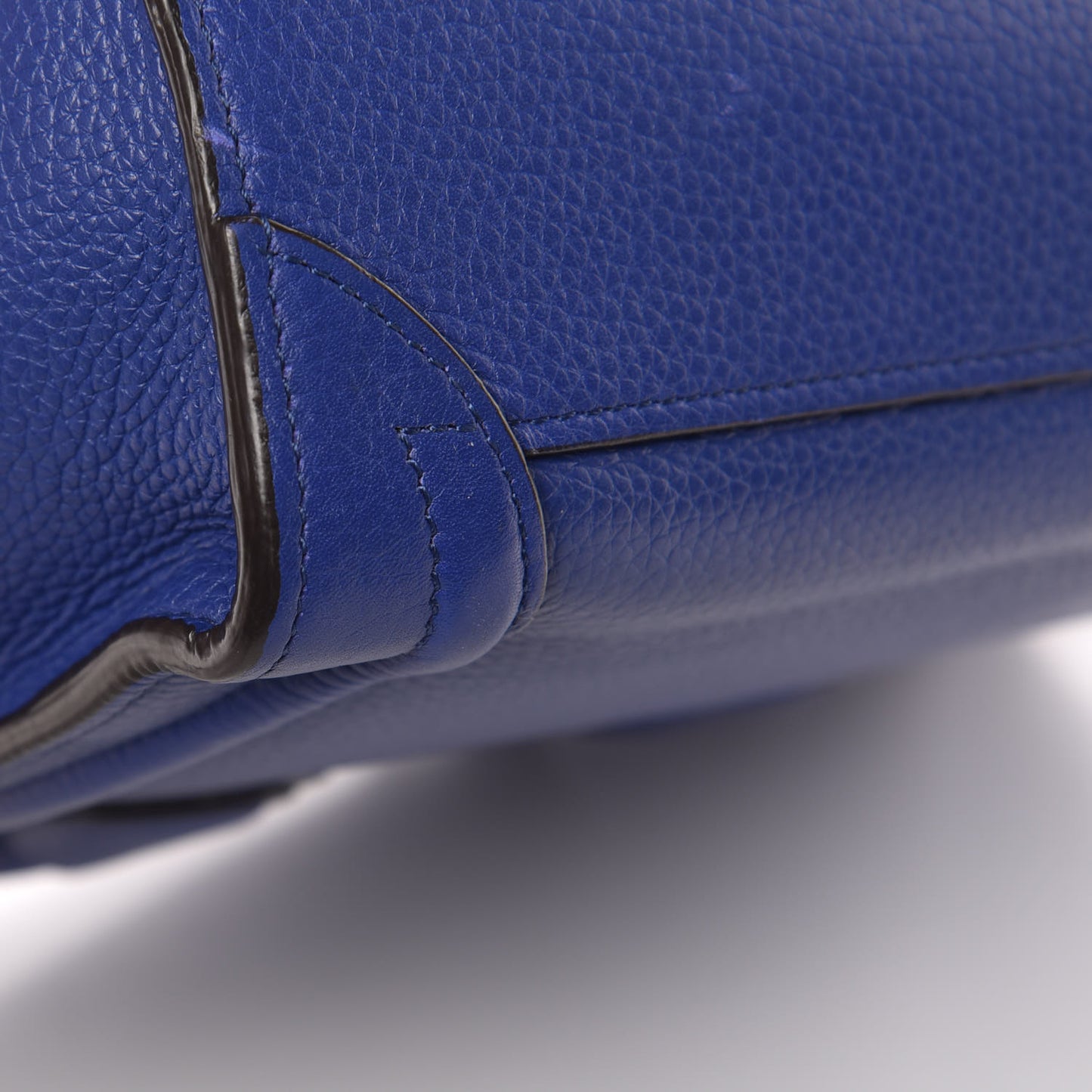Drummed Calfskin Nano Luggage Indigo