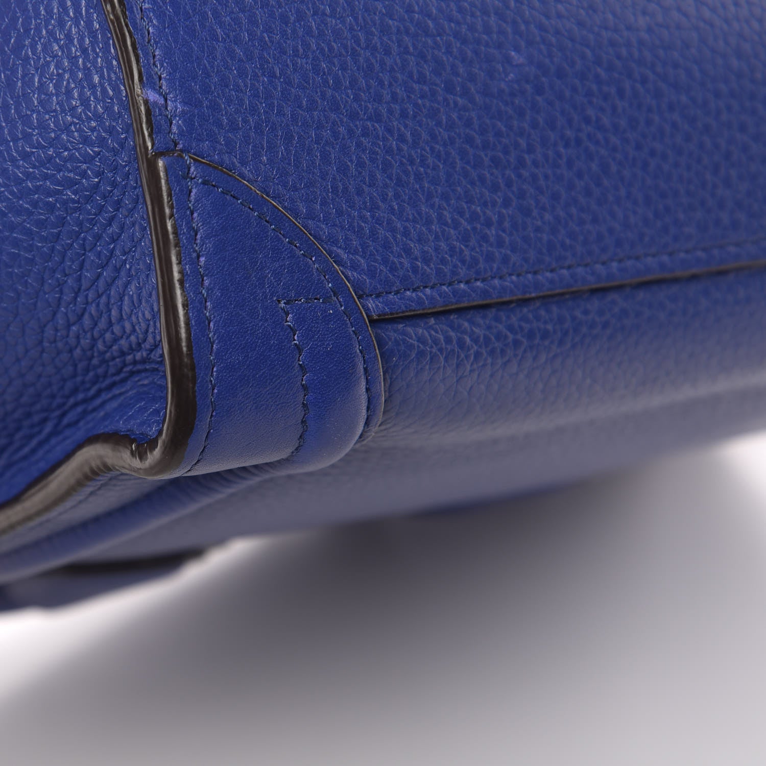 Celine Drummed Calfskin Nano Luggage Indigo 15 of 20