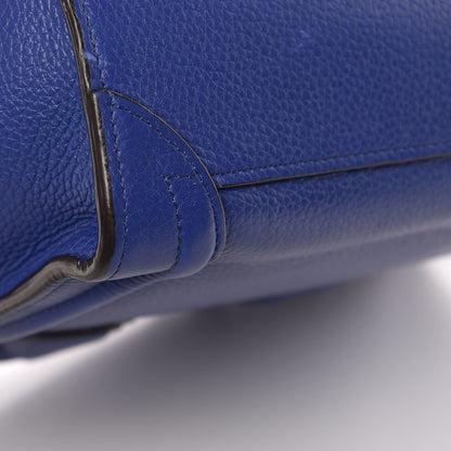 Celine Drummed Calfskin Nano Luggage Indigo 15 of 20