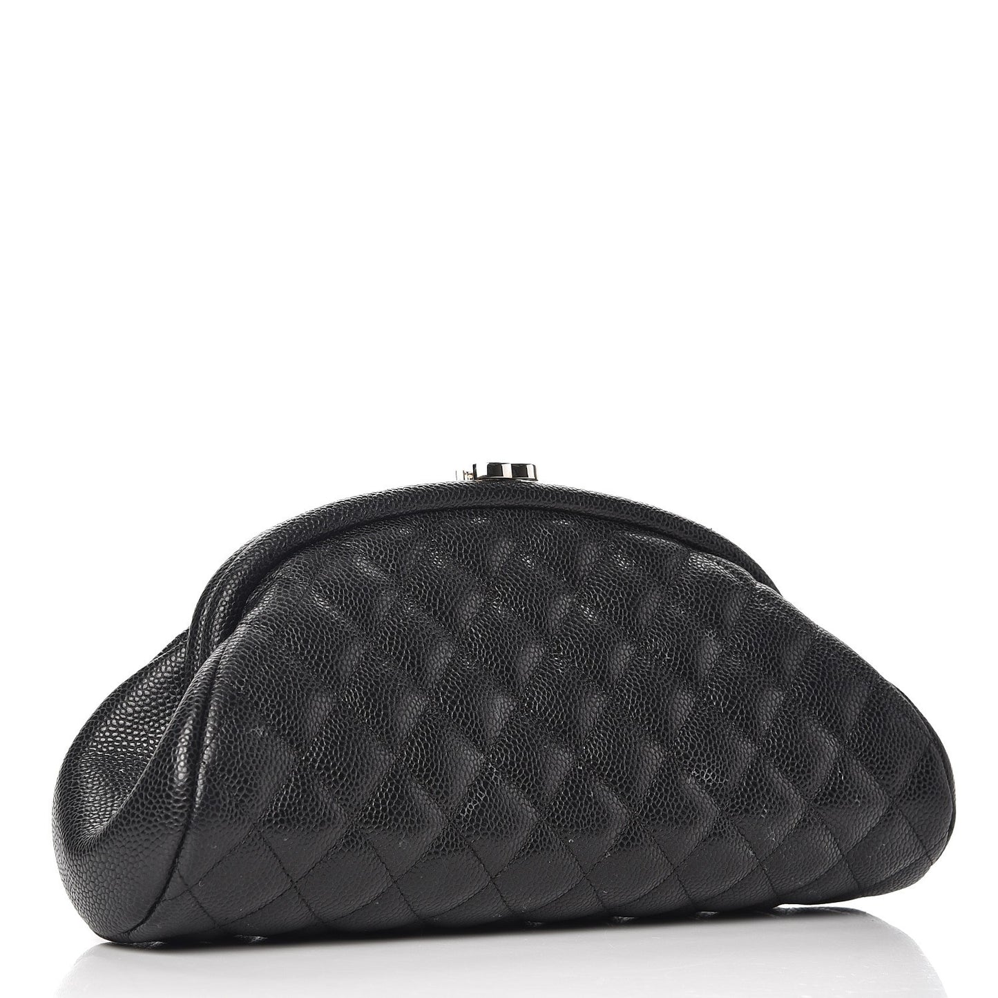 Caviar Quilted Timeless Clutch Black