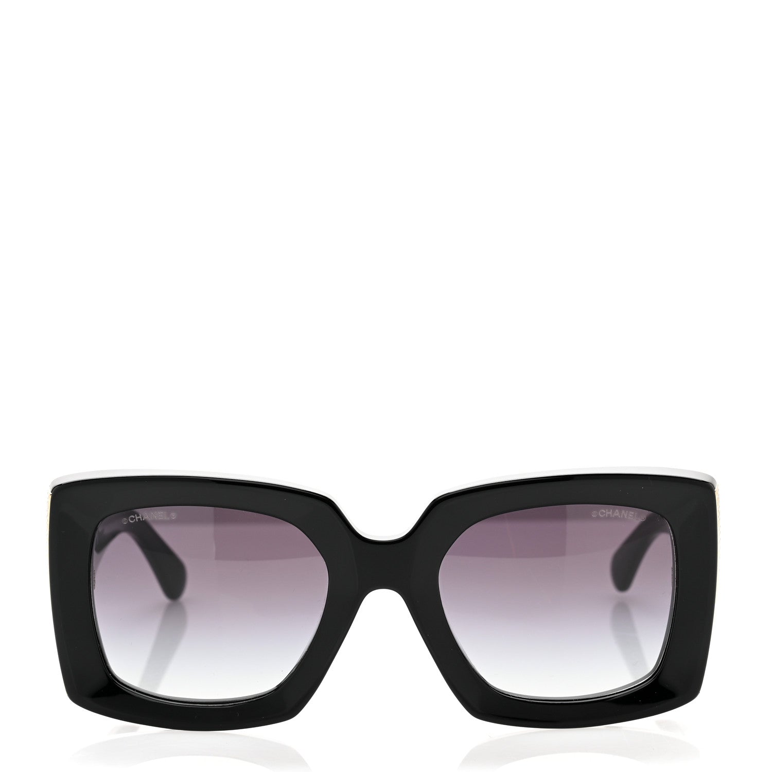 Chanel Acetate Rectangle Sunglasses 5435 Black 2 of 8