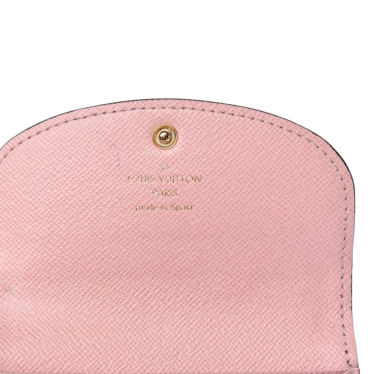 Damier Ebene Rosalie Coin Purse Rose Ballerine
