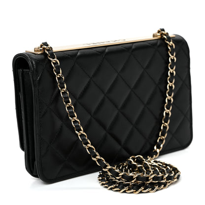 Chanel Lambskin Quilted Trendy CC Wallet On Chain WOC Black 3 of 10