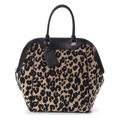 Louis Vuitton Jacquard Velvet Leopard Print Stephen Sprouse North South Bag Black 1 of 9