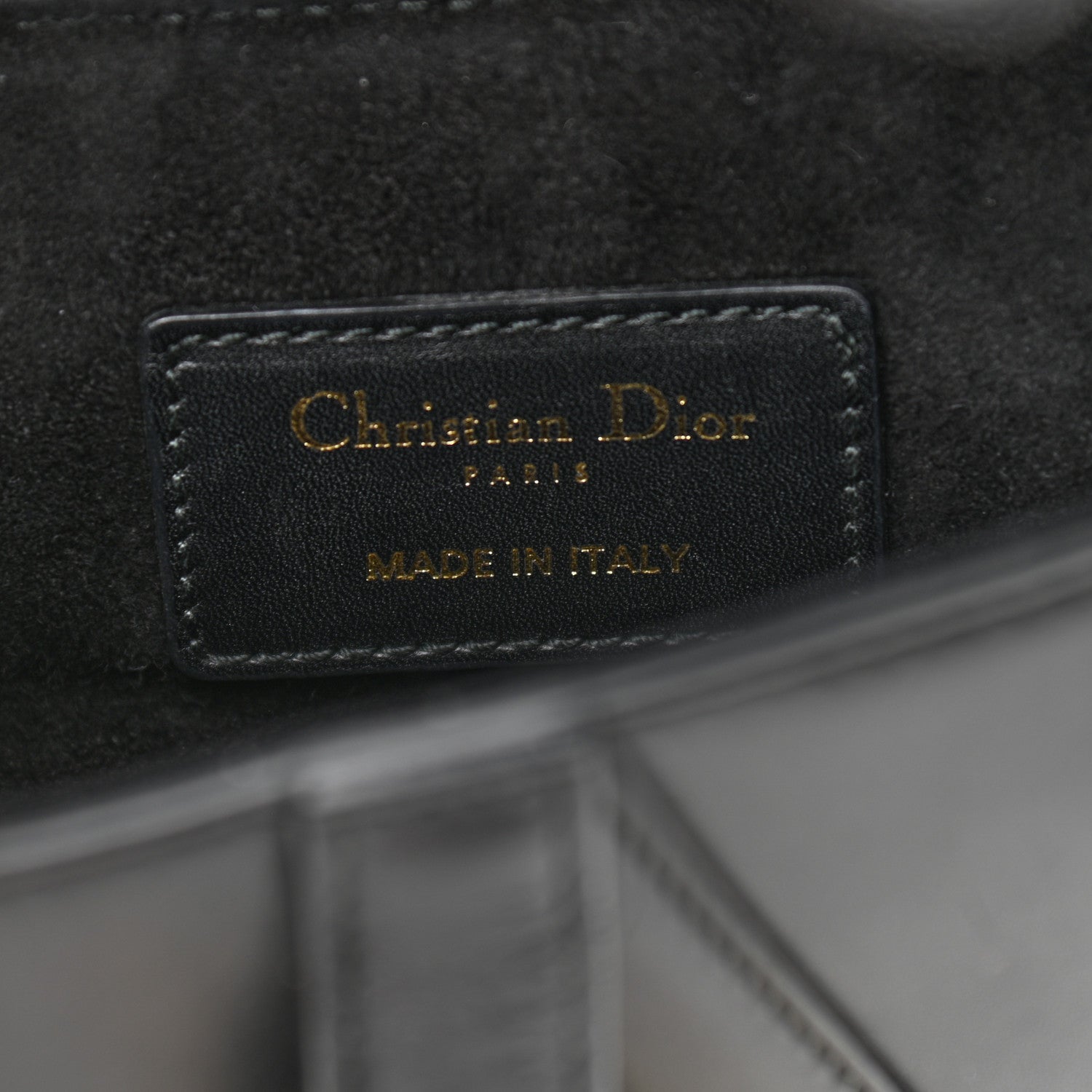 Christian Dior Calfskin Saddle Bag Black 5 of 7