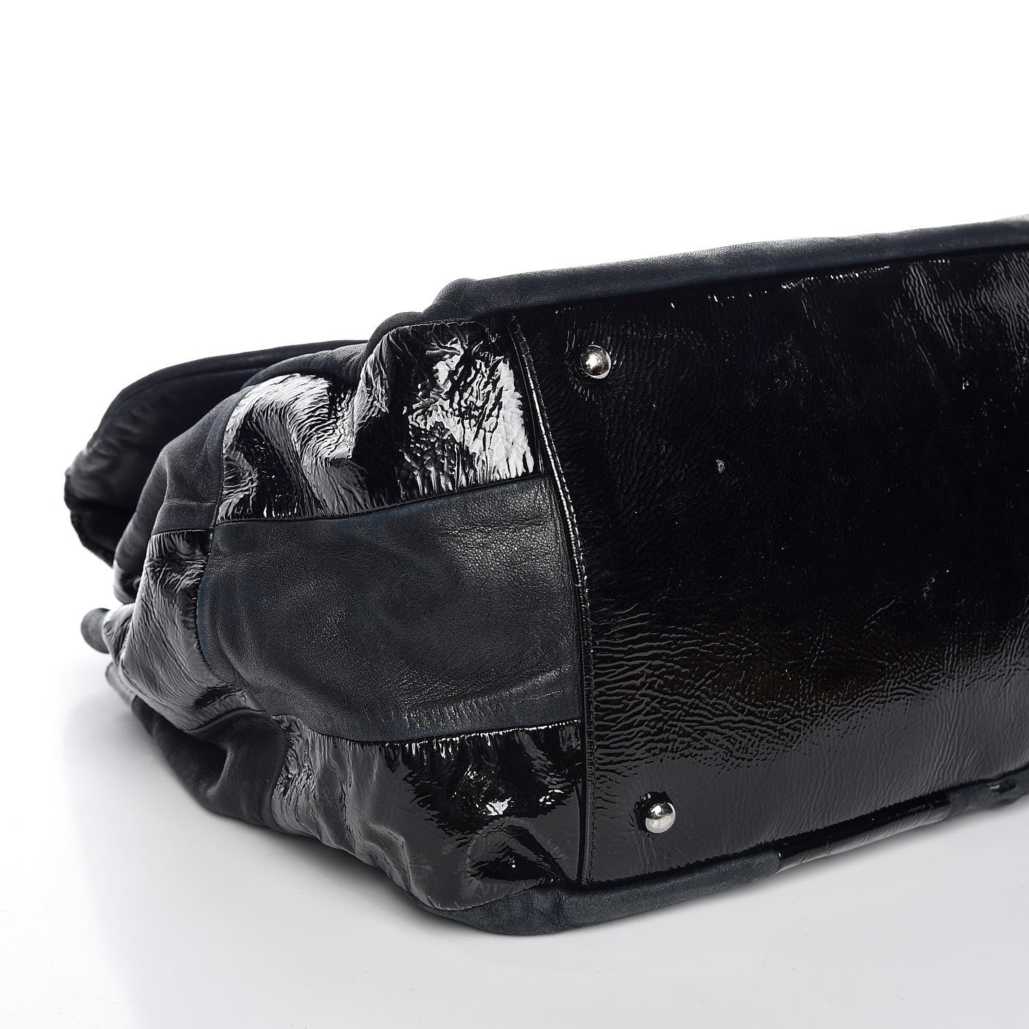 Chanel Lambskin Patent Calfskin Brooklyn Patchwork Flap Black 5 of 10