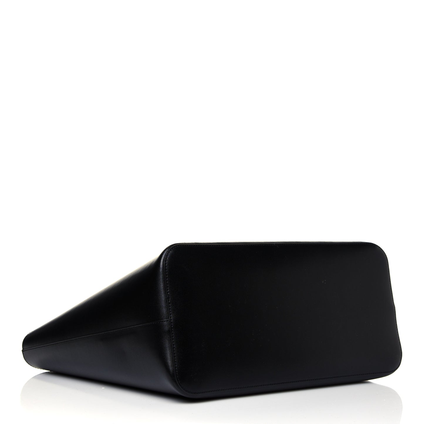 Smooth Calfskin Logo Tote Black