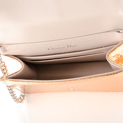 Christian Dior Ceramic Effect Deerskin Baby Diorama Flap Bag Gold 5 of 8