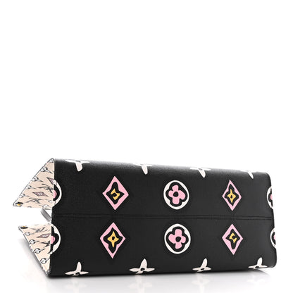 Louis Vuitton Monogram Giant Wild At Heart Onthego GM Black 4 of 9