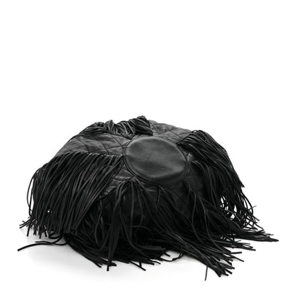 Chanel Lambskin Quilted Western Baluchon Fringe Bag Black 4 of 9