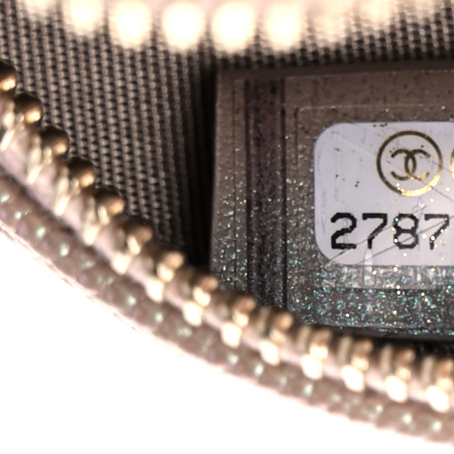 Chanel Iridescent Caviar Quilted Round Clutch With Chain Beige 6 of 9