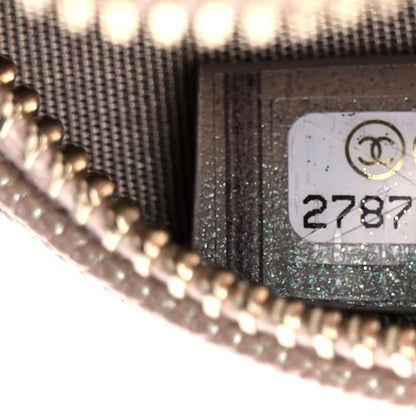 Chanel Iridescent Caviar Quilted Round Clutch With Chain Beige 6 of 9