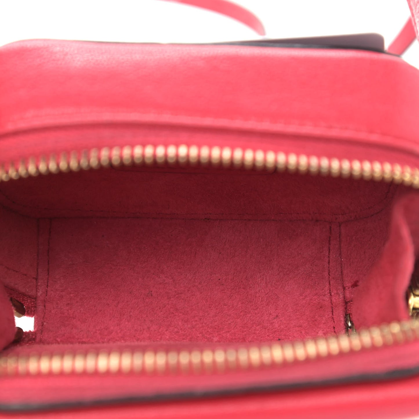Goatskin Mini Saddle Shoulder Strap Pouch Red