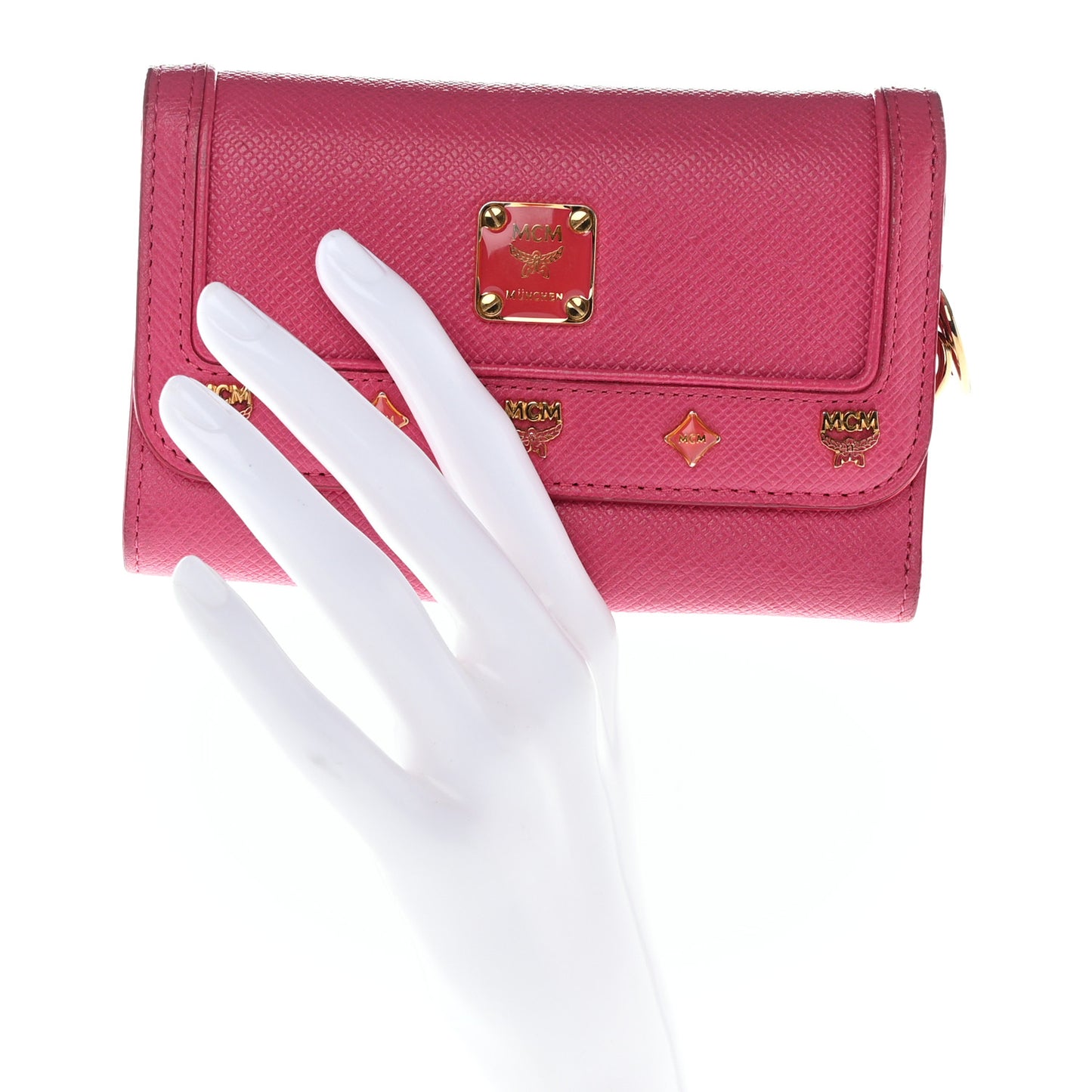 Visetos Studded Compact Wallet Pink