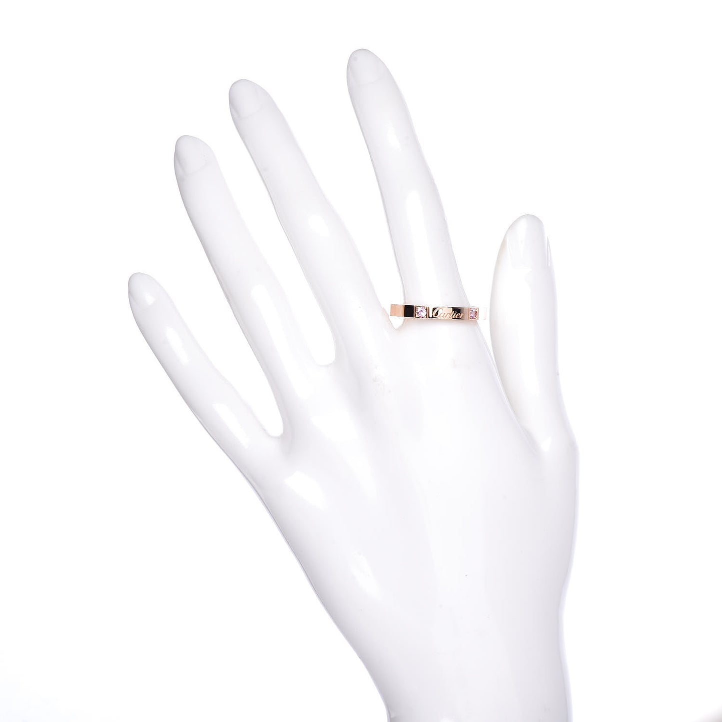 18K Pink Gold Pink Sapphire Lanieres Ring 59 8.75