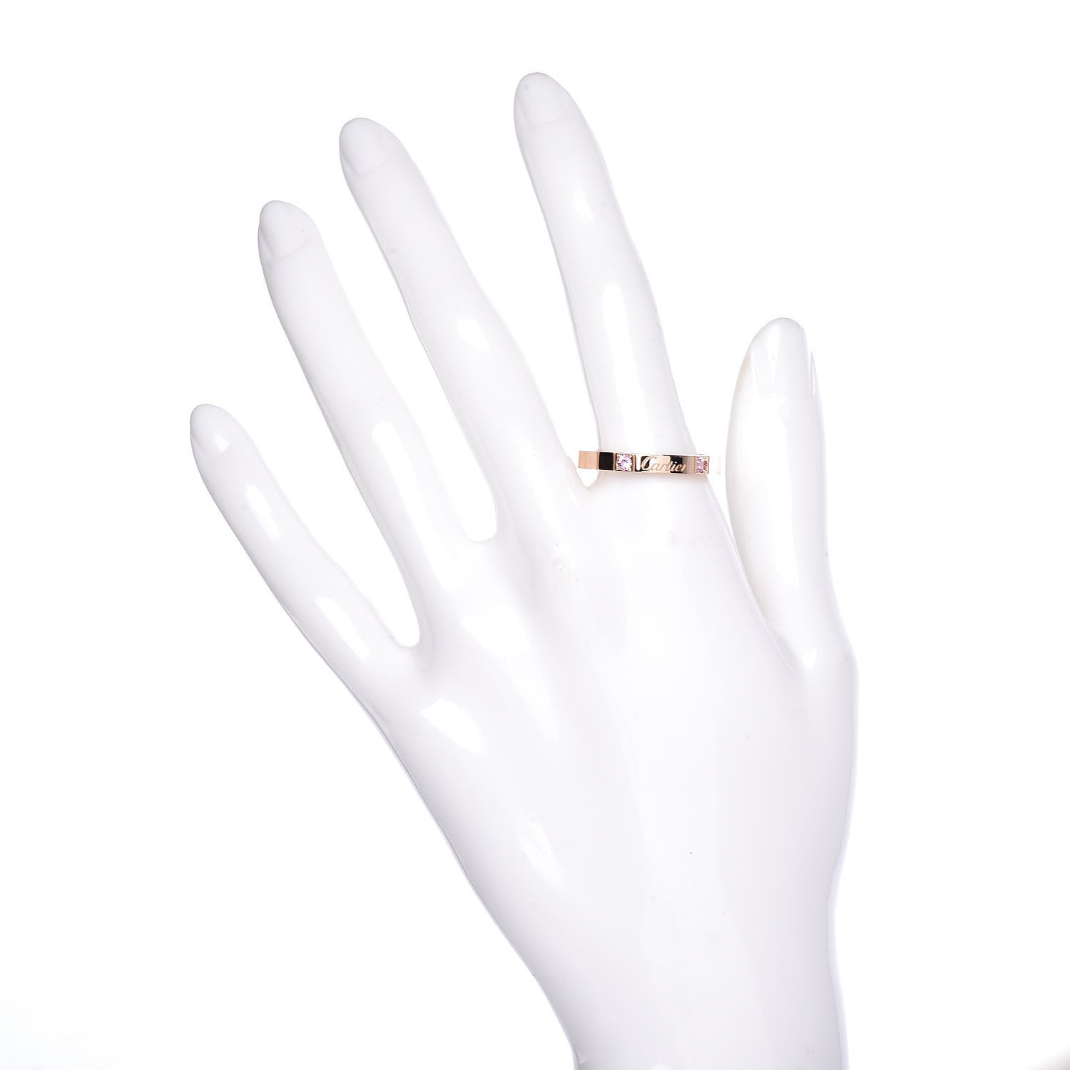 Cartier 18K Pink Gold Pink Sapphire Lanieres Ring 59 8.75 2 of 5