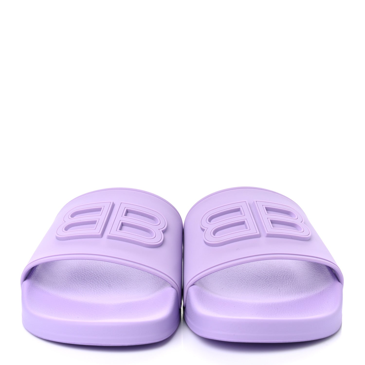 Balenciaga Rubber BB Womens Pool Slide Sandals 40 Lilac 2 of 8