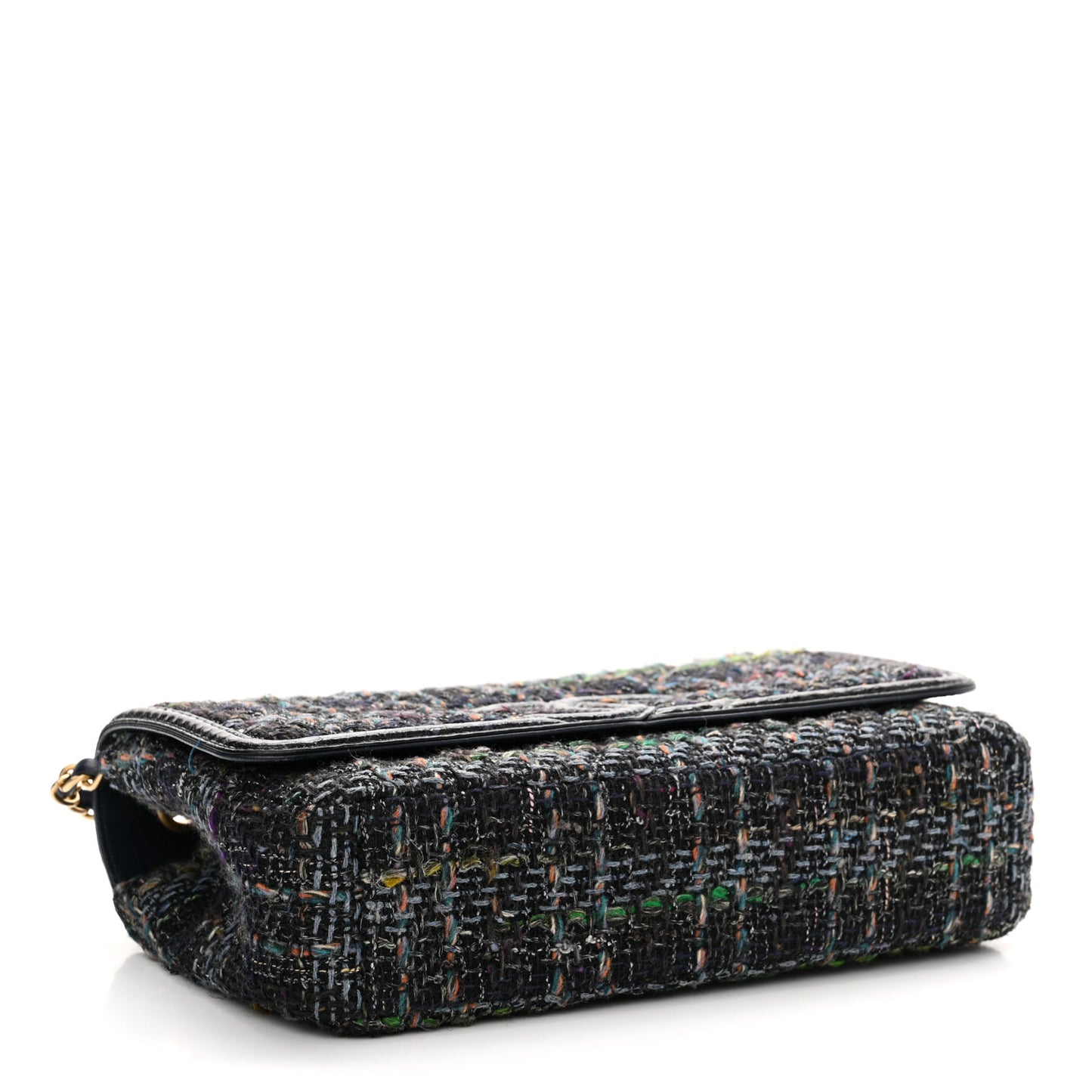 Tweed Snakeskin Quilted Small CC Filigree Flap Multicolor