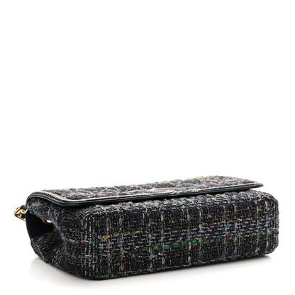 Chanel Tweed Snakeskin Quilted Small CC Filigree Flap Multicolor 4 of 14