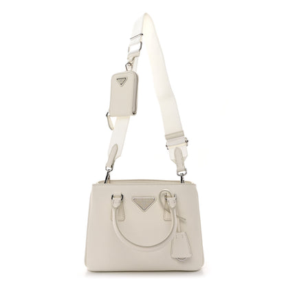Prada Saffiano Lux Micro Galleria Shoulder Bag White 1 of 10