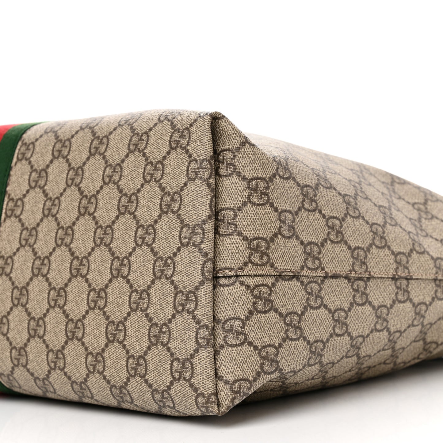 GG Supreme Monogram Medium Ophidia Shopping Tote Brown