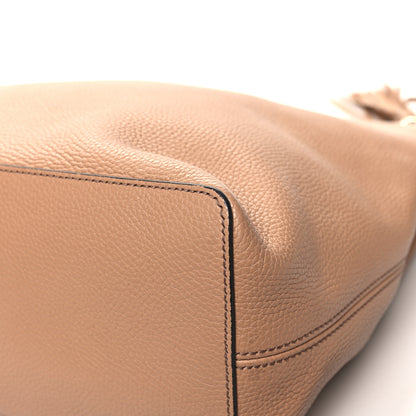 Gucci Pebbled Calfskin Large Soho Hobo Camelia 12 of 13